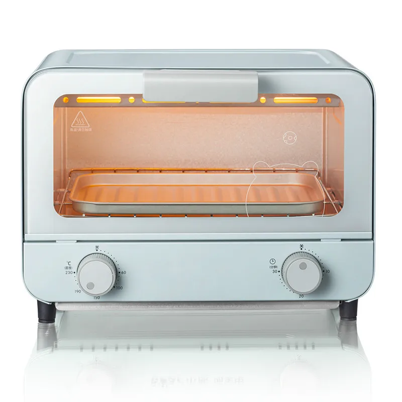 220V 9L 800w Blue Electric oven Quartz glass heating tube 30mins timing