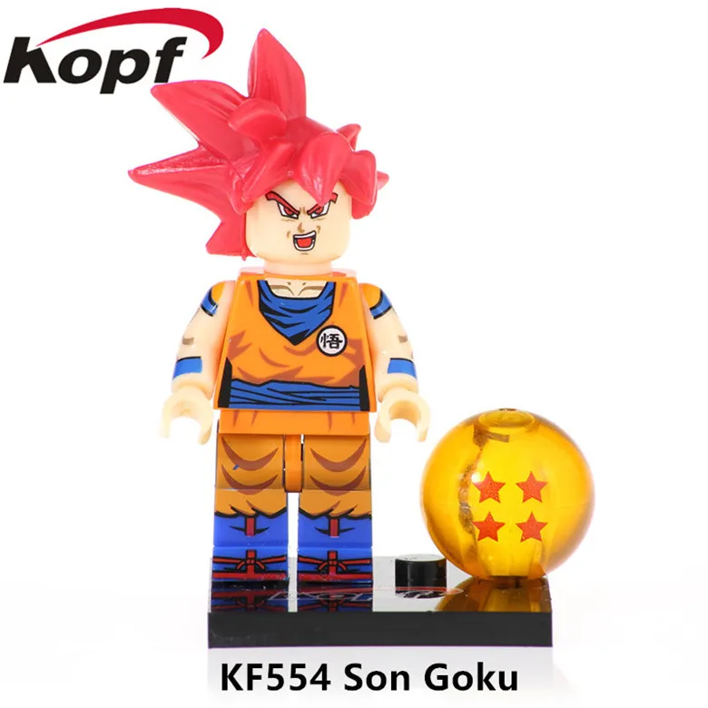 Одна распродажа, строительные блоки, кубики, супер плавки, серия Dragon Ball, Son Goku Majin, фигурки для детей, игрушки KF6042 - Цвет: KF554 Without Box