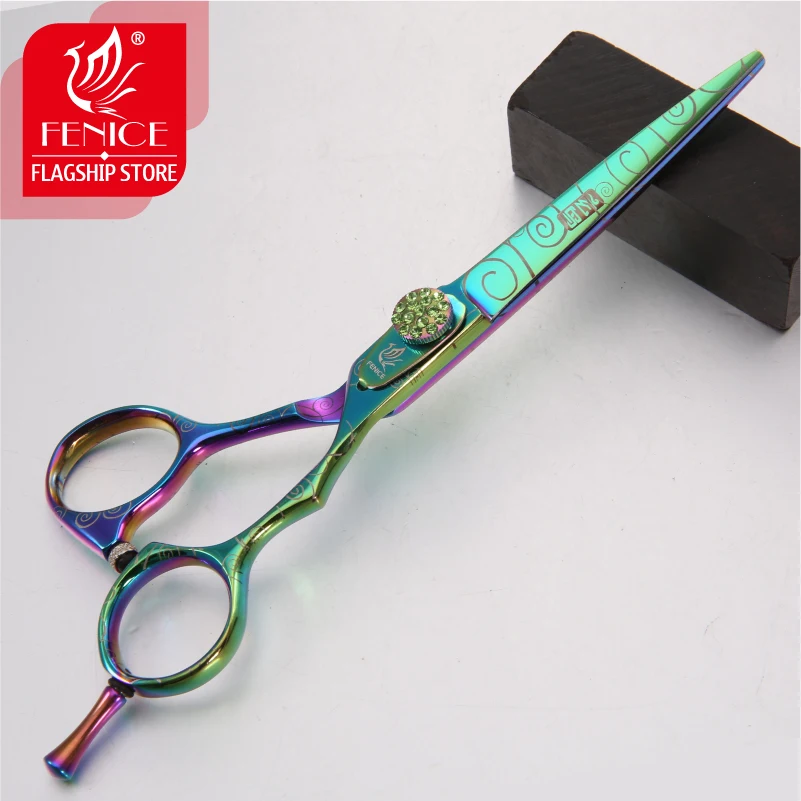 Fenice Personal 6 inch Pet Grooming Scissors Straight Teddy Dog Cat Cutting Thinning Shears Kit Tesoura Para Animal Hair Shears
