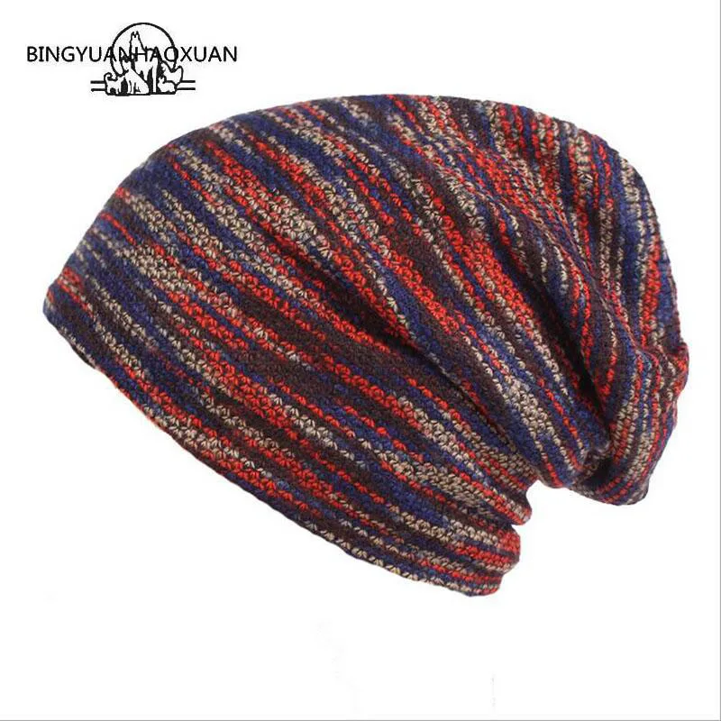 BINGYUANHAOXUAN New Winter Cap Men and Women Winter Warm Wool Hat Skullies Beanies Outdoor Plus Cashmere Warm Knitted Hat