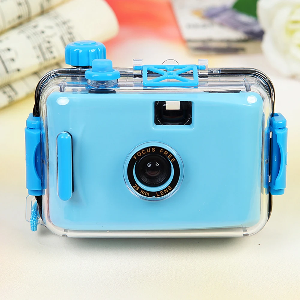Детская пленочная камера LOMO Camara водонепроницаемая и Ударопрочная(батарея не требуется) Детская камера - Цвет: Blue