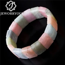 6x12x18mm Morganite Bracelet Beads Women Bracelets For Girls Natural Stone Bracelet Unisex Natural Beryl For Man Gift