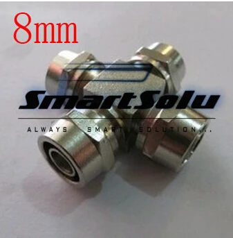 

free shipping 2pcs/lots for 8mm hose brass quick connectors Union cross four-way connection four way union