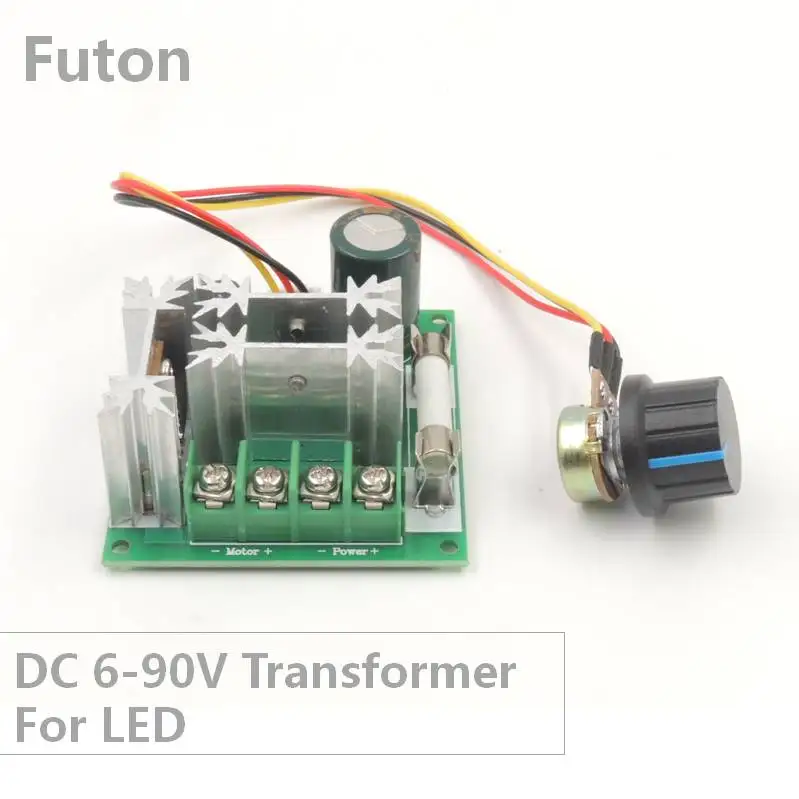 

1000W DC 90V to 0V Voltage Variable Dimmer With Rotary Knob Controller DC Variable Transformer For LED Light And Motor