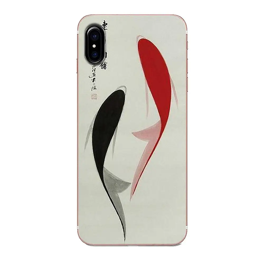 Китайские рыбки Koi Рисование для Huawei Nova 2 V20 Y3II Y5 Y5II Y6 Y6II Y7 Y9 G8 G9 GR3 GR5 GX8 Prime 2018 2019