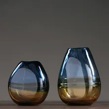 Американский минималистичный цветное украшение для стеклянной вазы, дома, гостиной, ТВ, шкафа, водная культура, цветок, подарок