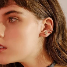 Новое поступление хрустальные серьги-каффы в виде змеи для женщин милые подарки для девушек модные циркониевые серьги ювелирные изделия