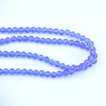

6mm Sapphire Glass Round Shape Loose Spacer Bead K9 Crystal 32 Faceted Ball Beads For Home Decoration