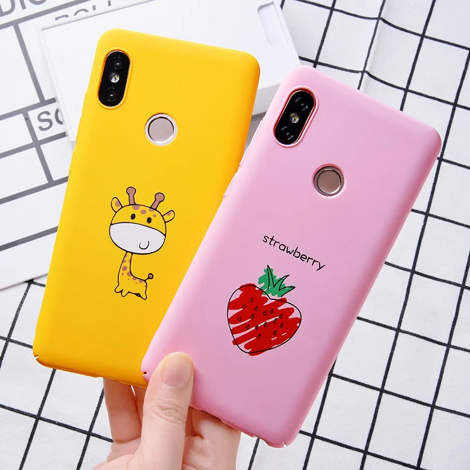 TOMKAS Cute Cartton Cases For Xiaomi Redmi Note 5 Case Plain PC Animal Patterned Coque For Xiaomi Redmi Note 5 Pro Funda
