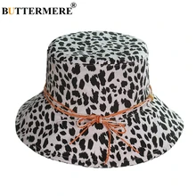 BUTTERMERE, хлопковая Панама, женские леопардовые белые рыболовные шапки, складные, женские, УФ, с широкими полями, повседневные, для путешествий, классические, Осенние, Bob шапки