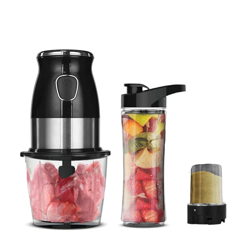 

BPA FREE 500W Portable Personal Blender Mixer Food Processor With Chopper Bowl 600ml Juicer Bottle Meat Grinder Baby Food Maker