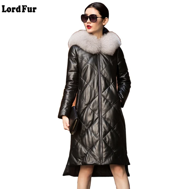 women's genuine leather parkas