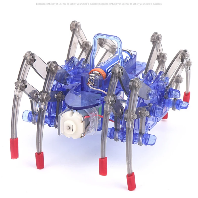 

mylb Educational Assembles Toys Scientific Experiment Toys DIY Spider Robot For Children Electric Spider Robot Toy Kits no box