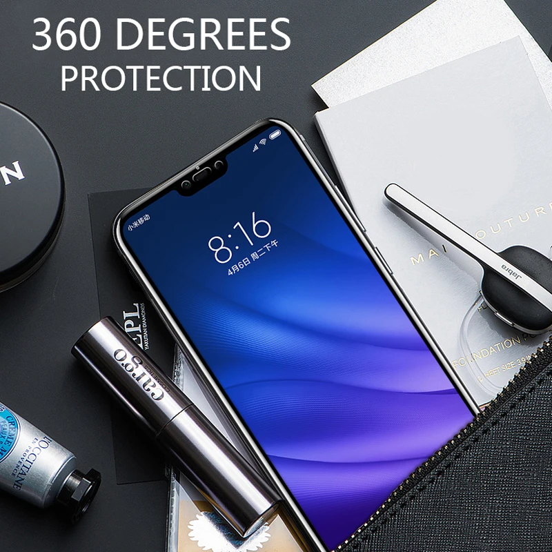 Для xiaomi mi 8 lite стекло черный экран протектор пленка для pro полное покрытие
