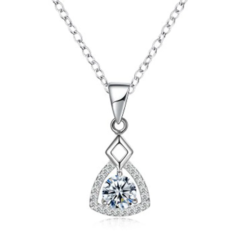 

Garilina Best selling personality Silver White cubic zirconia ladies necklace pendant for women P2112