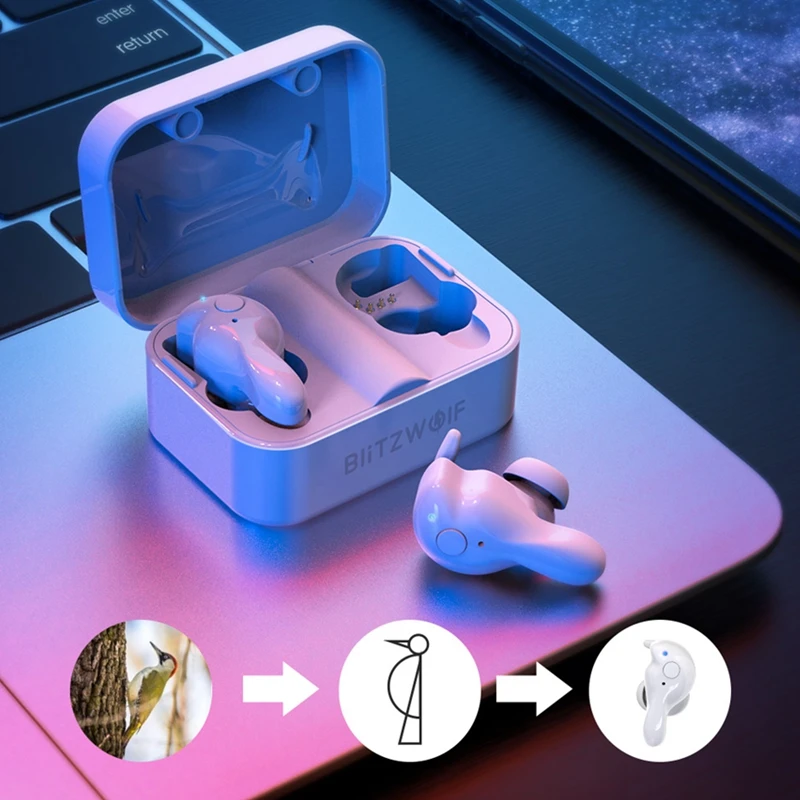 [БЕЛЫЙ] Blitzwolf BW FYE1 TWS Наушники Беспроводная связь Bluetooth 5.0 Двухсторонний вызов