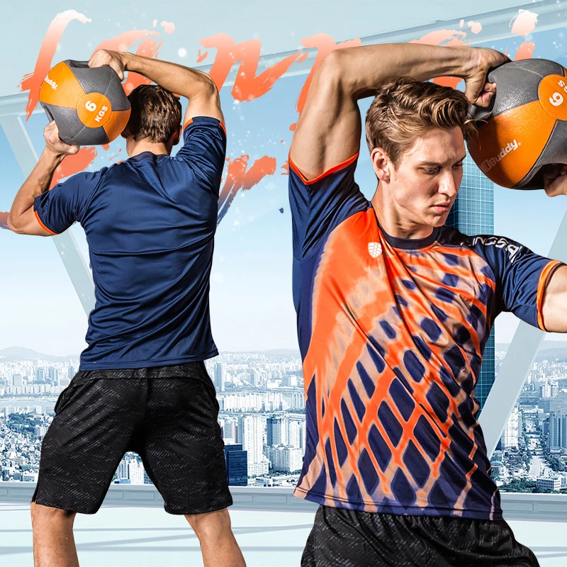FANNAI Men's Running T-Shirts Fitness Running Shirt Gym Hiking Tennis Quick Dry Sportwears 2Colors655675