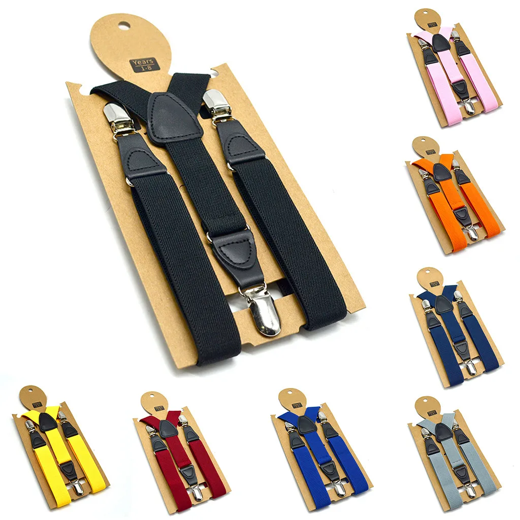 

MUQGEW 2018 Kids toddler Baby Boys Wedding Matching Braces 3 Clips Suspenders and Luxury Bow Tie Set Ties Sets #WS