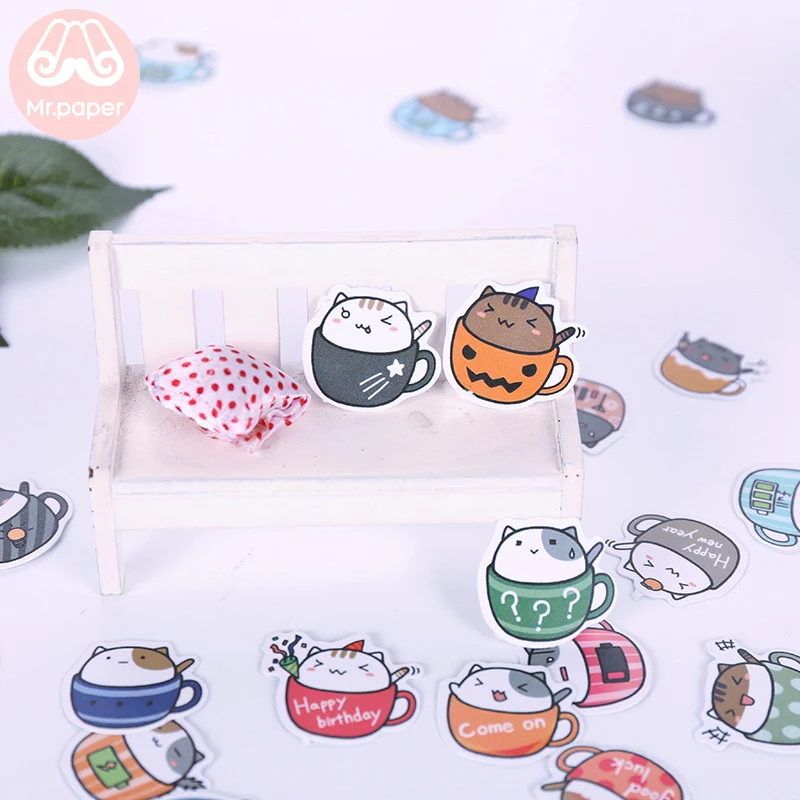 Mr.paper 20 видов конструкций популярные милые Мультяшные линия Ins Deco дневники