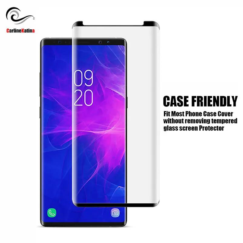 

Case Friendly For Samsung galaxy s10 E plus Note 9 Tempered Glass Screen Protector Curved Edge Film Case 3D 5D 6D 9D NOT Full