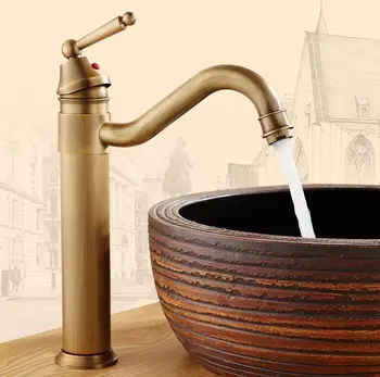 

Free Shipping Nice New Fashion Solid Brass with ceramic handle antique bronze finish Bathroom Faucet Single hole mixer tap JM522