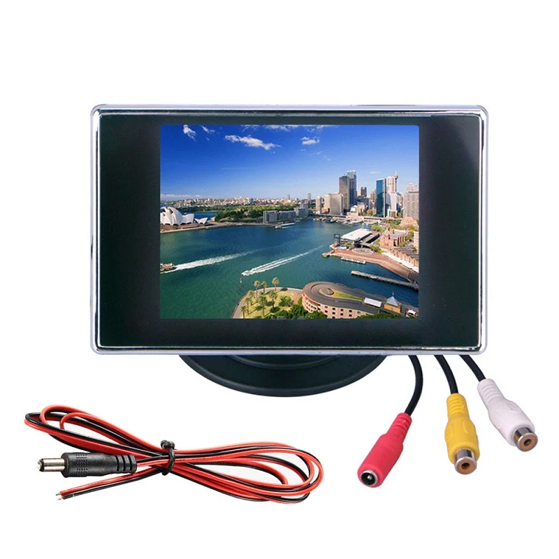 Meilleur 3.5 pouce hd voiture lcd moniteur vidéo entrée vue arrière affichage mini moniteur HD mini CCTV moniteur CCTV Testeur