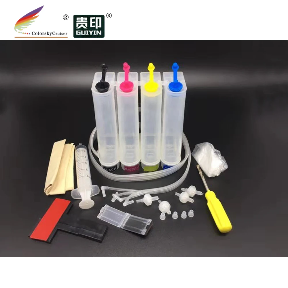 Sistema de suministro de tanque de tinta continuo universal, kit CISS de 4  colores con accesorios para impresoras Epson, Brother, Canon y HP|ciss  kits|ink tankcontinuous ink - AliExpress
