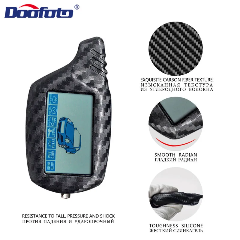 key case cover key case car key shell DOOFOTO Car Key Cover Shell Case For Starline B9 B91 B6 B61 A91 A61 C9 V7 Carbon Fiber Car Styling Key Case For