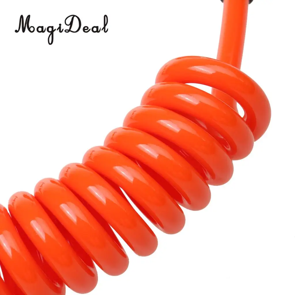 MagiDeal 4ft 7mm Orange Coiled Bodyboard Surfboard SUP Bicep Wrist Surf Leash 