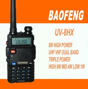 

DHL Freeshipping+10pcs Baofeng Radio UV-5R Baofeng 8W walkieTalkie UV-8HX 128CH VOX Ham Radio Long Distance CB Transceiver