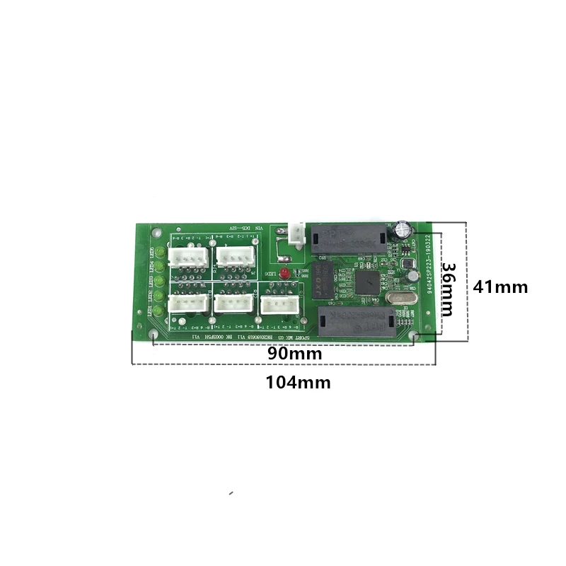 OEM Прямая с фабрики мини Быстрая зарядка 10/100 Мбит/с 3-портовый Ethernet сетевой переключатель концентратора доска двухслойная модель 2 rj45 1* 8pin головкой порт