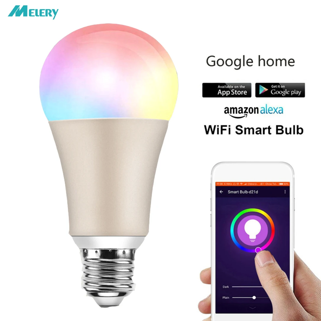 

WiFi Smart Light LED Bulb E26 60W Equivalent Warm White RGB Homekit work with Echo Alexa,Google Assistant for iOS/Android Phone