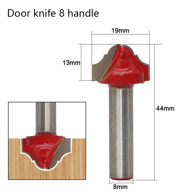  1Pcs Surface Router Bit Milling Cutter Engraving Woodworking 8m'm Handle Carbide Double Door Line K