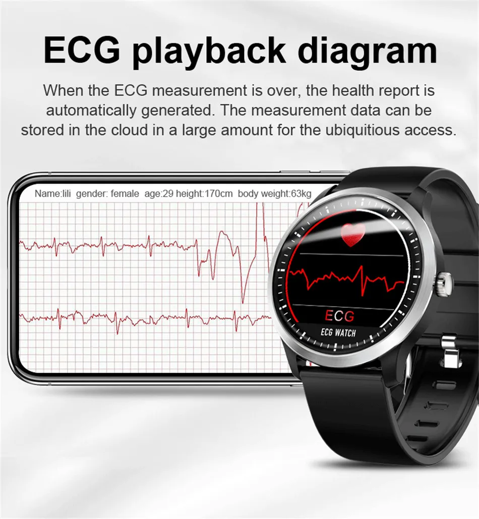 N58 смарт-браслет ECG+ PPG Смарт-часы для мужчин IP67 Водонепроницаемый фитнес-трекер монитор сердечного ритма кровяное давление спортивные умные часы