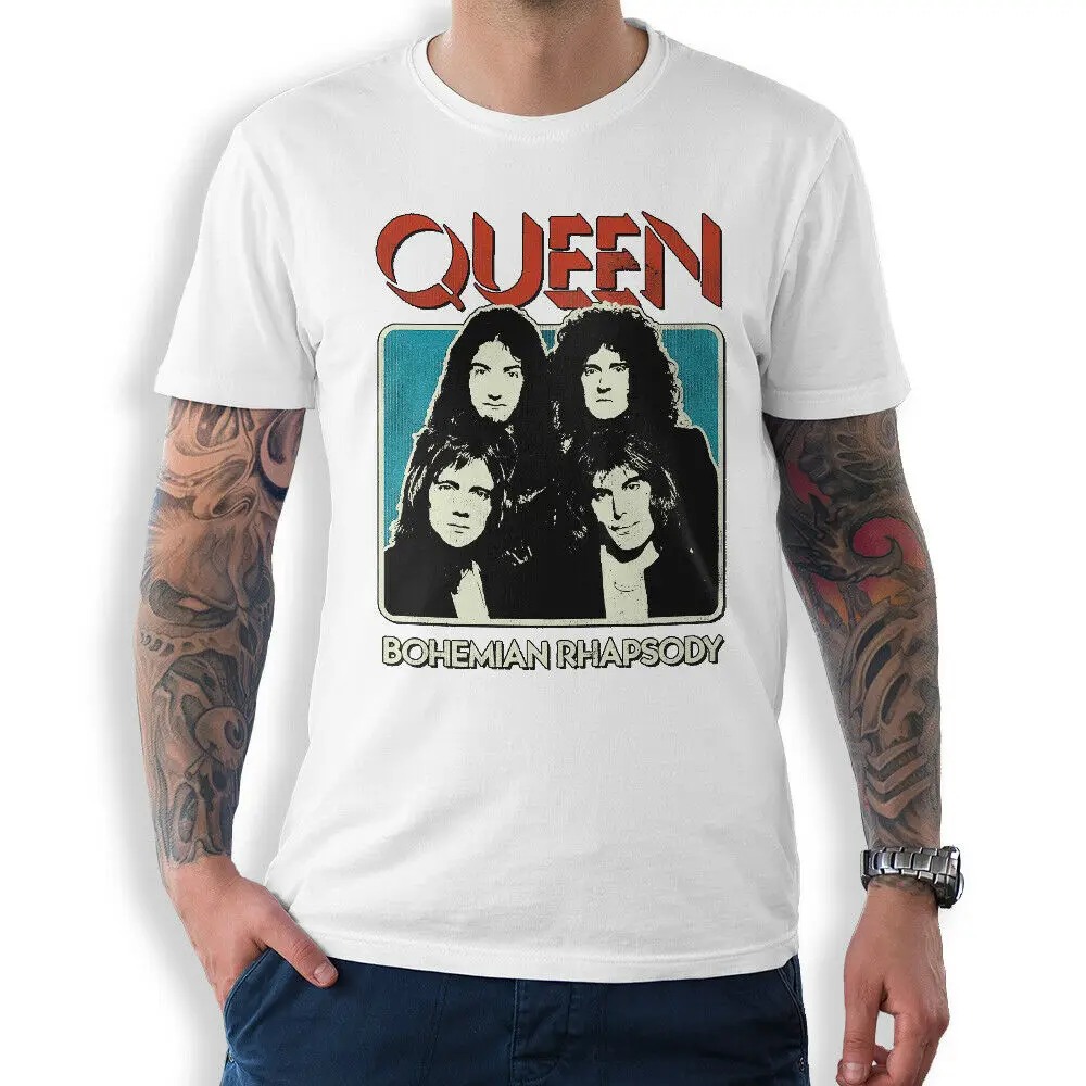 Queener Bohemianner и Rhapsody футболка Freddie Mercury винтажная графическая рок рубашка крутая