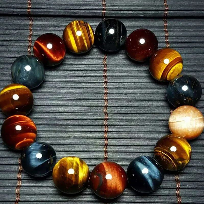 

Fashion Tiger Eye Stone Buddha Bracelet Fine Jewelry Gifts For Women Men M8694