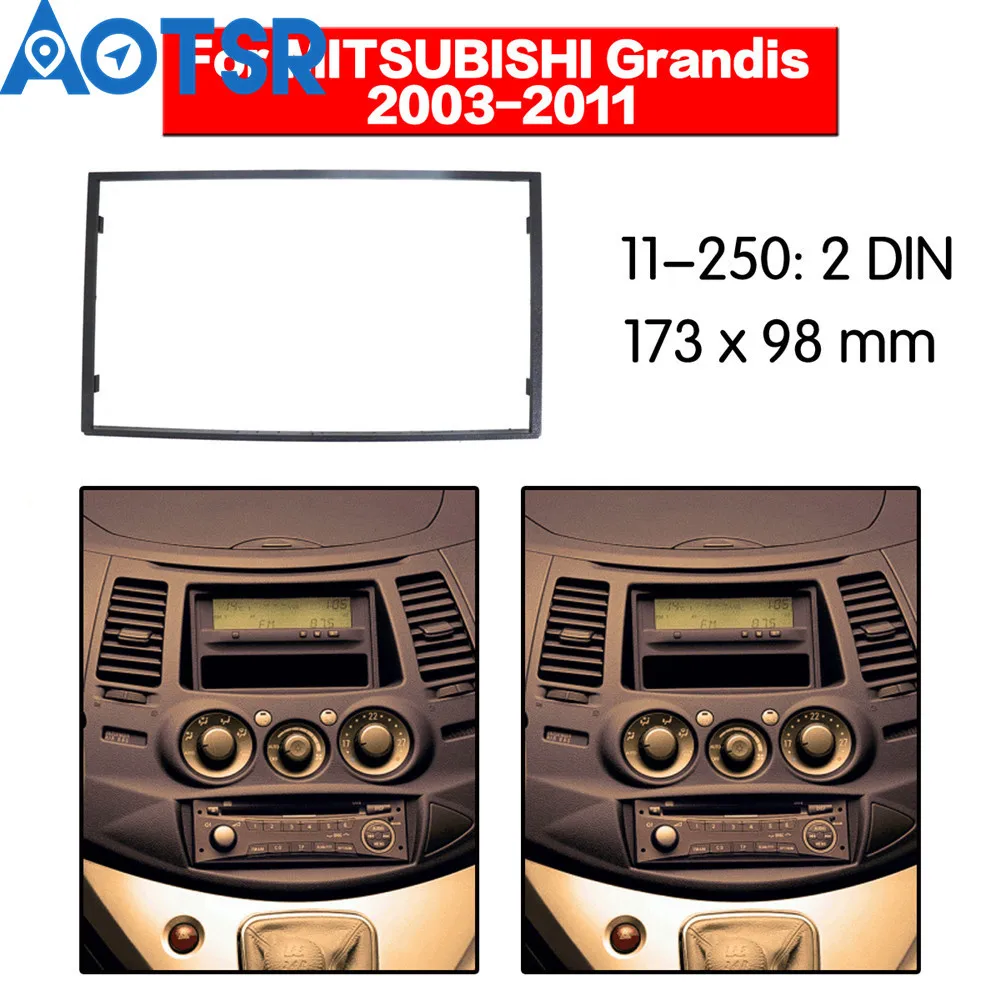 2 Din Автомобильная радиоустановка Fascia Для MITSUBISHI Grandis 2003-2011 комплект монтажных
