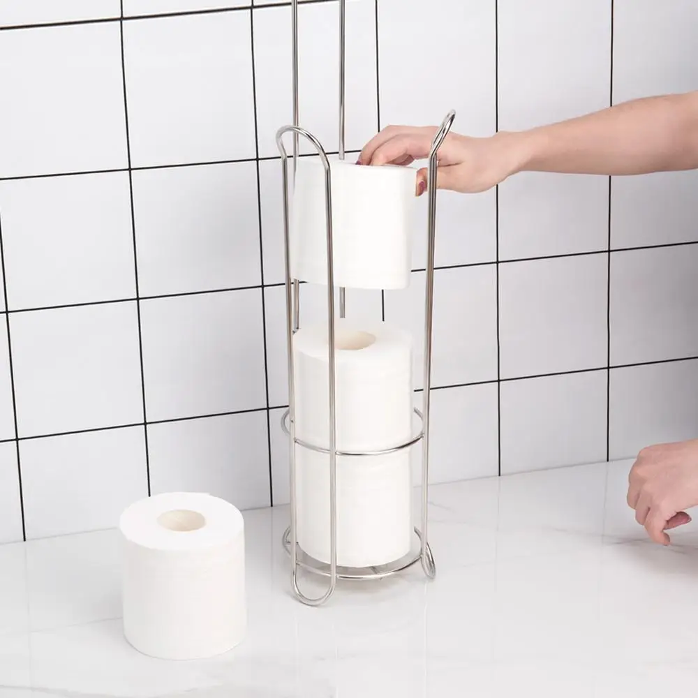 smartloc Iron Large Stand Toilet Paper Holder Tissue Roll Rack Bathroom Storage Container Bath Accessories Kitchen Organizer