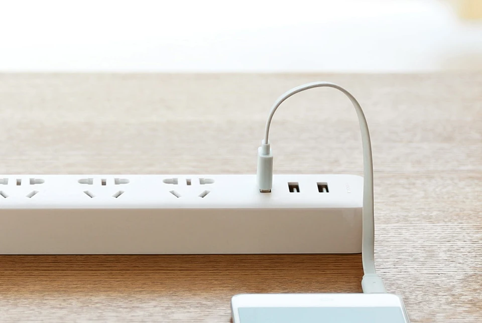 Original Xiaomi Mijia Smart Power Strip 3 2A Fast Charging USB Ports + 3 Sockets Xiaomi Xiaom MI Smart Home Black With Adapter (2)