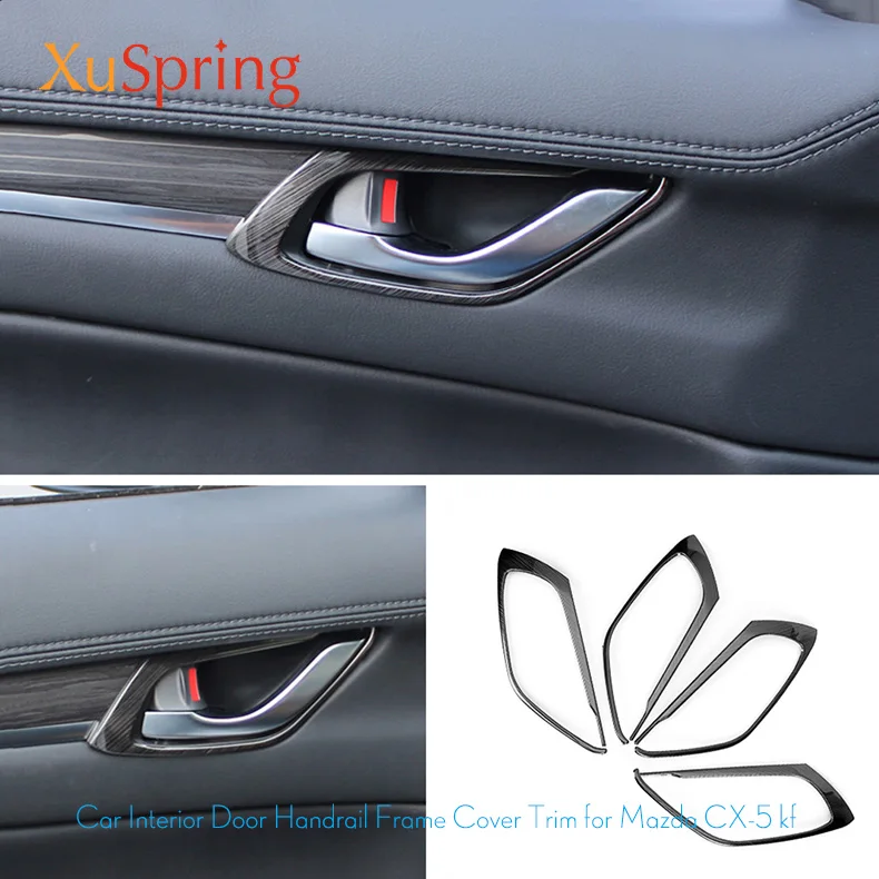

Car Interior Door Handle Handrail Frame Cover Stickers Decoration Car styling For Mazda CX-5 CX5 2017 2018 2019 KF 2nd Gen