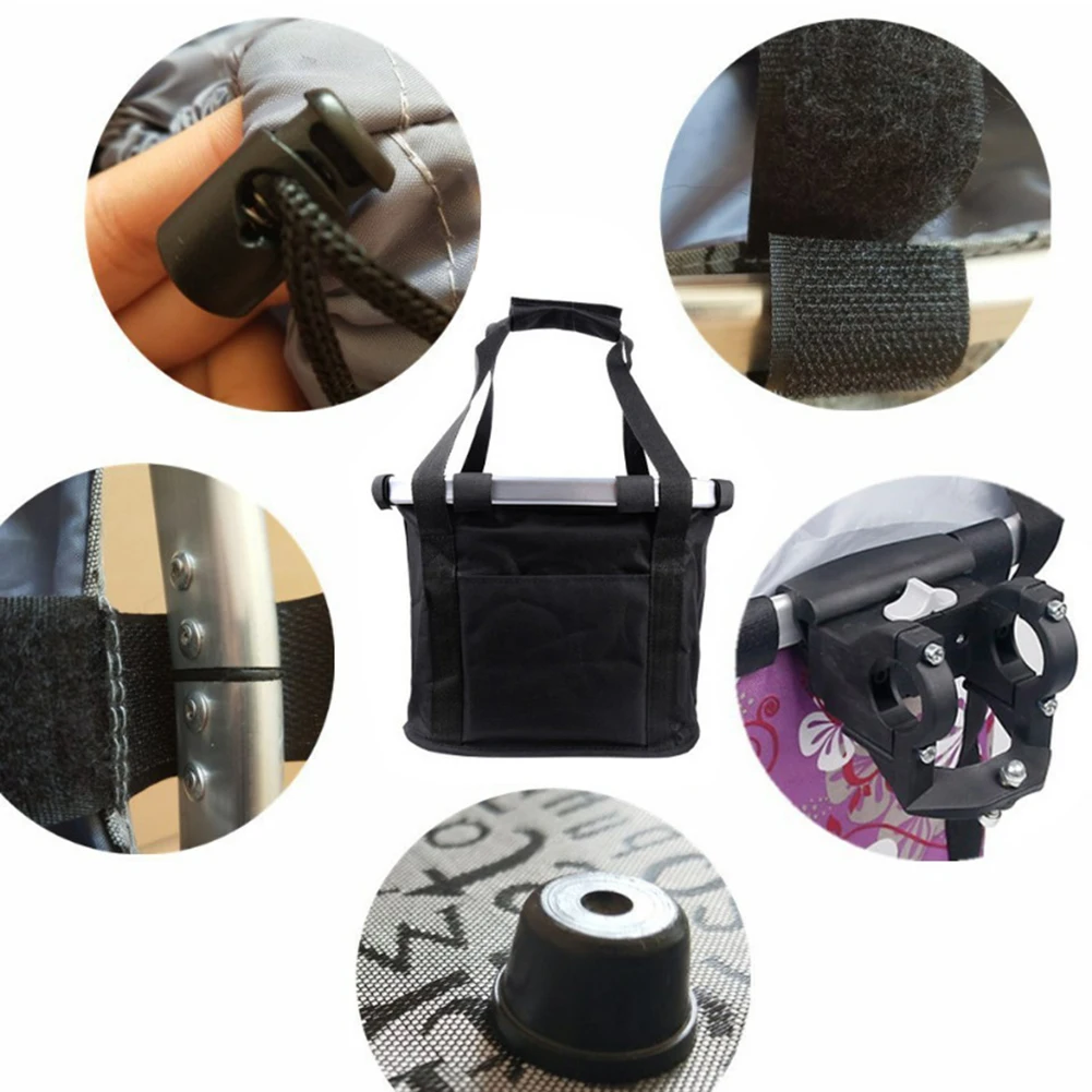 Black/Purple/Brown Bicycle Basket Handlebar Pannier Cycling Carryings Holder Bike Riding Pouch Cycle Biking Front Baggage Bag
