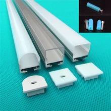 10 шт./лот 40 дюймов светодио дный 1 м светодиодный свет бар, Подвесной Канат трубки 17 мм Двухрядные алюминиевый профиль матовая прозрачная крышка, Потолочная трубка канал