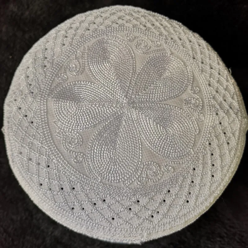 Белые шапки Musulman Beanie kippah Арабские исламские чашки для мужчин головной платок исламский человек капот Индия молитва мусульманский ткачество Халяль шляпа