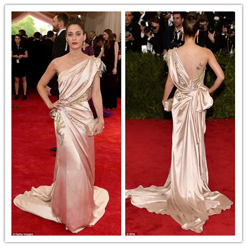Aliexpress Compre Mgc21 Elegant Celebrity Dresses 2017 Met Gala Aliexpress Compre Mgc21 Elegant Celebrity Dresses 2017 Met Gala Pink Lizzy Caplan Evening Gowns Party Robe De Soiree Confiança