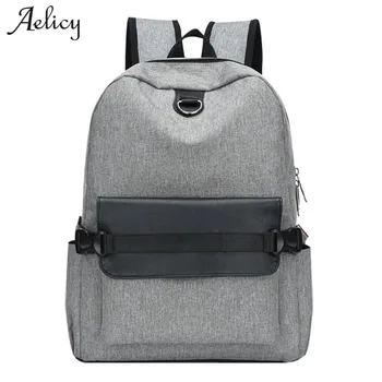 

Aelicy High Quality Laptop Backpack External USB Charge Computer Backpack for Men Anti-theft Rechargeable Backpack Travel Canvas
