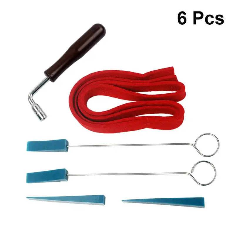 

6Pcs/Set Metal Rubber Piano Tuning Lever Tools Kit Mute Hammer DIY Set Piano Part Indispensable Kit Set For Piano Players