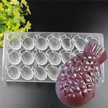 Последние 21 полости ананаса в форме жесткой PE пластиковая форма для шоколада для формы «сделай сам» reposteria для украшения торта из помадки инструменты