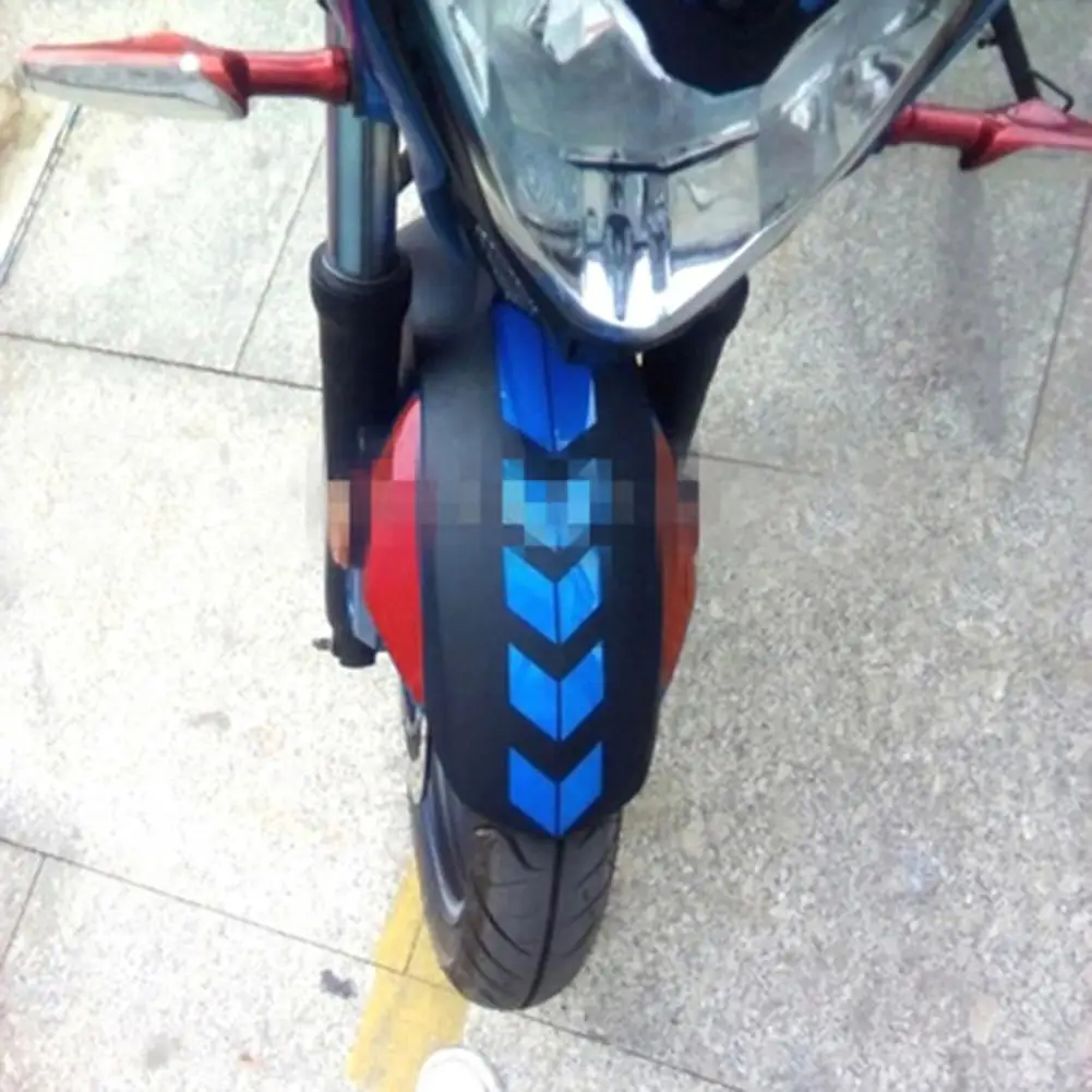 1PC Universal Motorcycle Reflective Stickers Wheel on Fender Waterproof Safety Warning Arrow Tape Car Decals DIY Decoration