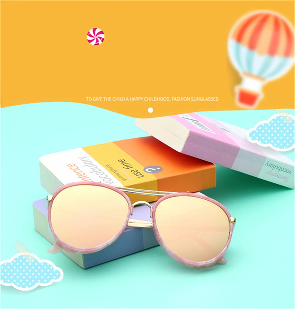 RHAMAI Kids Sunglasses for Boys Girls Children Glasses Classic Fashion alloy Baby Eyewear Beach Outdoor Sport Goggle Oculos (1)
