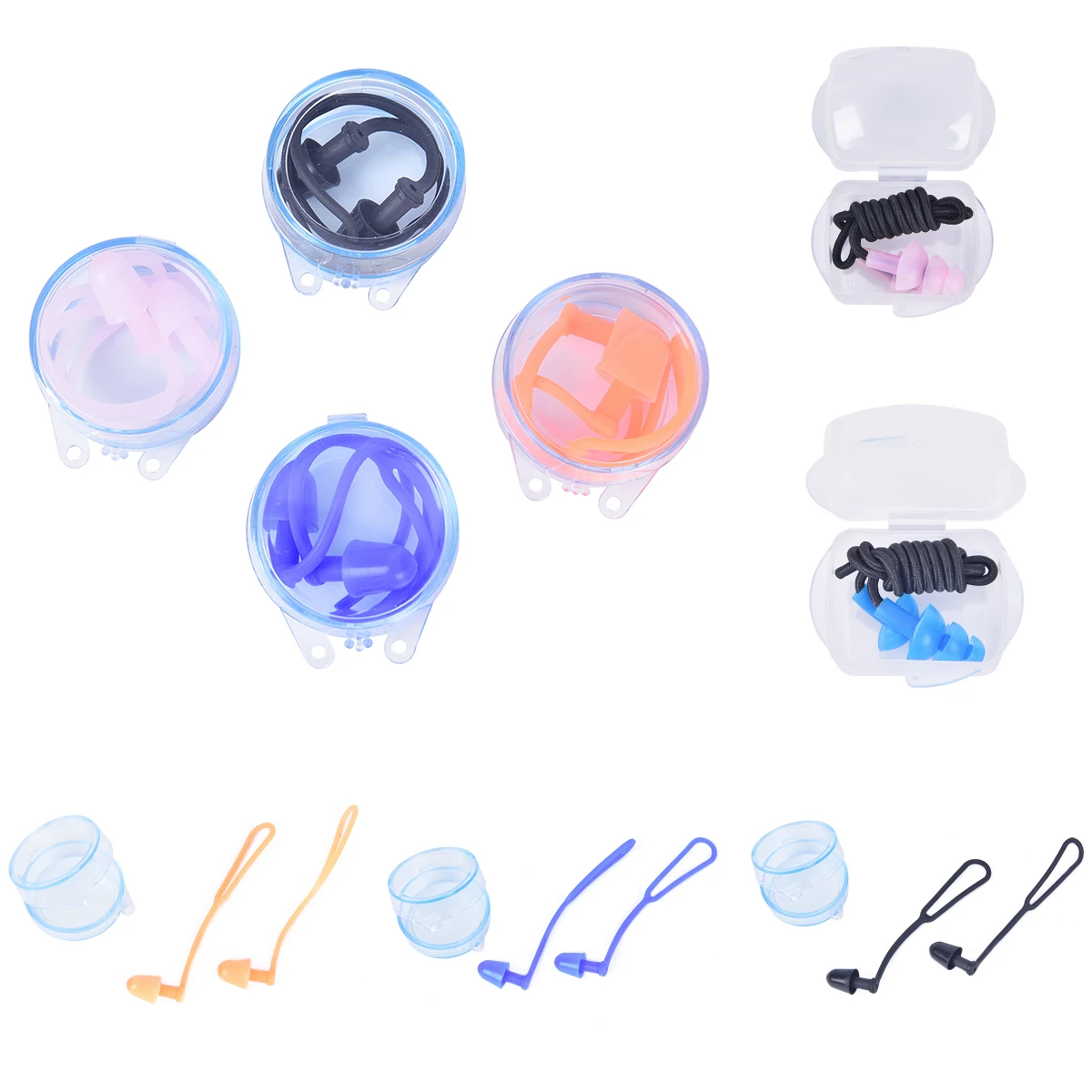 1pair Waterproof Earplugs for Adult Swimmers Children Diving Swimming Ear Plugs Silicone Soft Anti-Noise Ear Plug